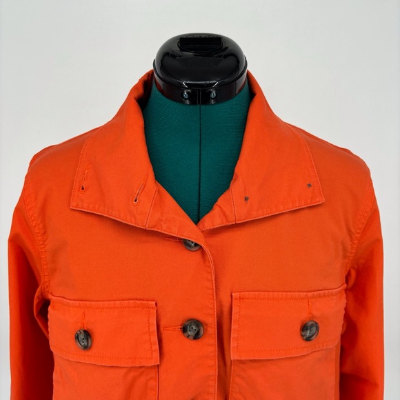 Cabi Resort Jacket # 5098, Tiger Lily Orange Canvas Swing Style Jacket, Small - Picture 5 of 17